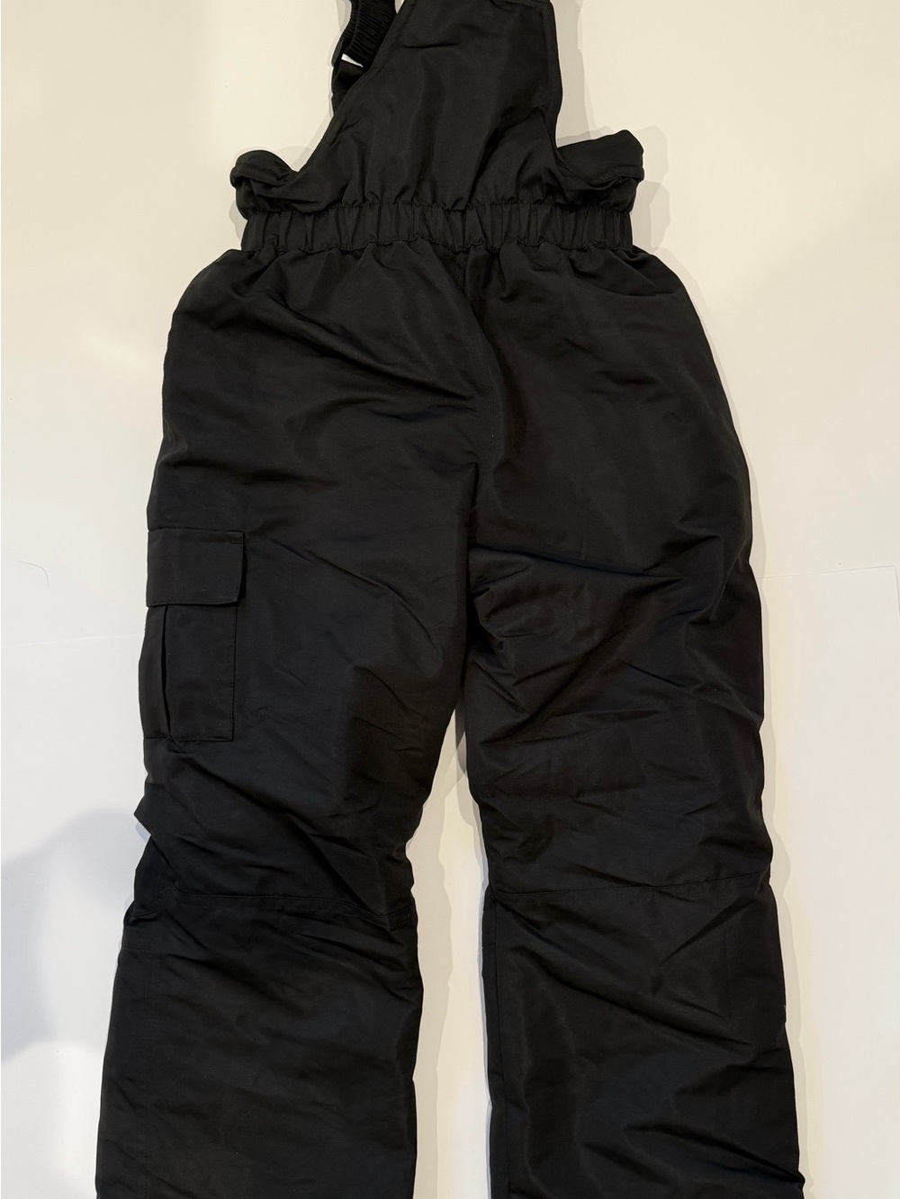 Kids Black Insulated Snow Bib Pants